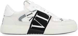 Valentino Garavani - VL7N leather and fabric low-top sneakers-1